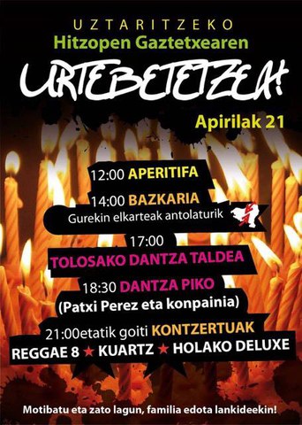Hitzopen Gaztetxearen Urtebetetzea