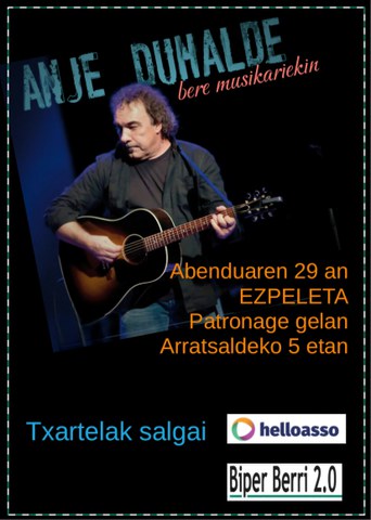 Anje Duhalde bere musikariekin