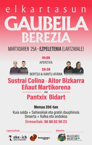 Bertsu eta kantu afaria
