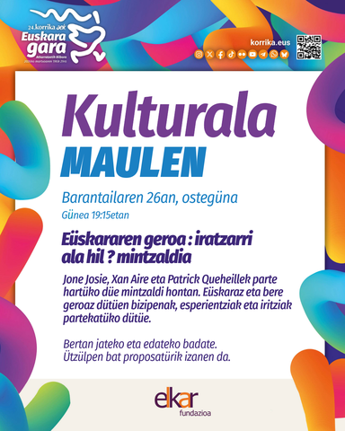 Euskararen geroa: iratzarri ala hil?