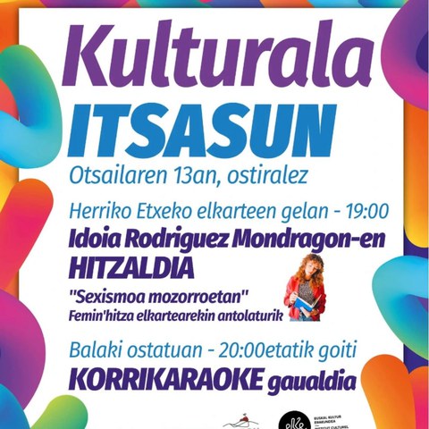 Idoia Rodriguez-Mondragon "Sexismoa mozorroetan" + Korrikaraoke gaualdia