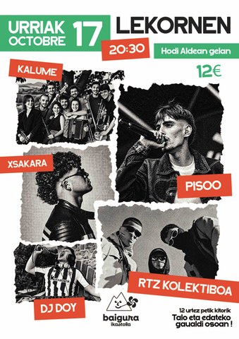 Kalume + Xsakara + Pisoo + RTZ kolektiboa + DJ Doy