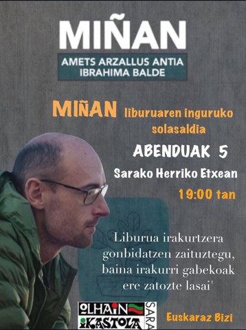 "Miñan" liburuaren inguruko solasaldia