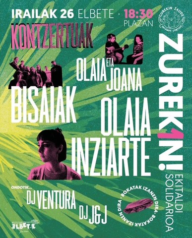 Olaia eta Joana + Bisaiak + Olaia Inziarte + DJ Ventura
