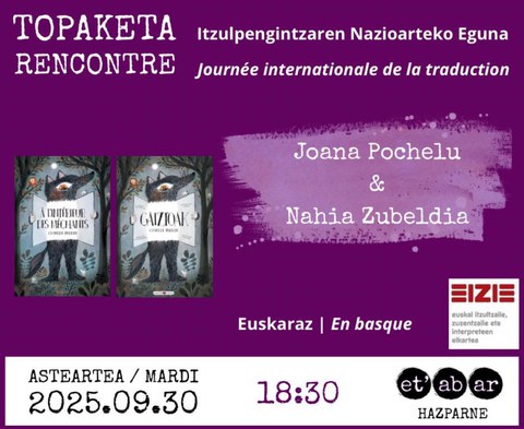 Topaketa Joana Pochelu eta Nahia Zubeldia-rekin
