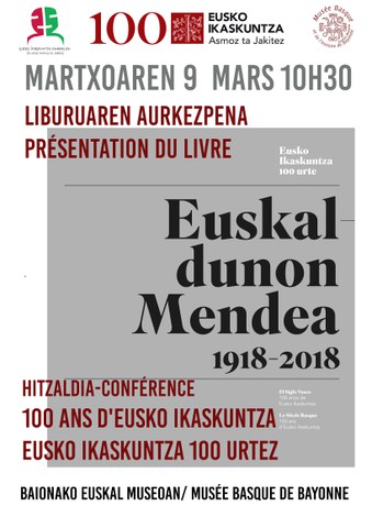 "Euskaldunon Mendea 1918-2018" liburuaren aurkezpena