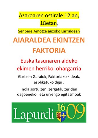 Aiaraldea ekintzen faktoria Aiaraldea ekintzen faktoria