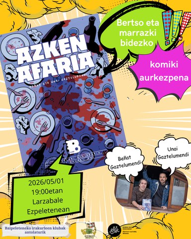 "Azken afaria" komikiaren aurkezpena