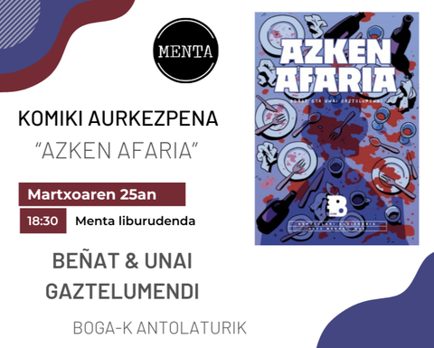 "Azken afaria" komikiaren aurkezpena