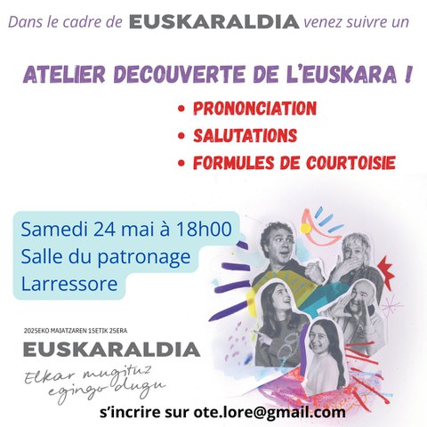 Euskara deskubritzeko tailerra Euskara deskubritzeko tailerra