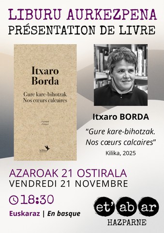 "Gure kare-bihotzak. Nos cœurs calcaires" liburuaren aurkezpena