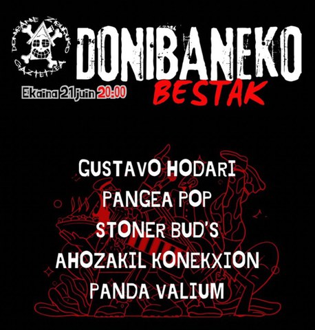 Gustavo Hodari + Pangea Pop + Stoner Bud's + Ahozakil Konekxion + Panda Valium
