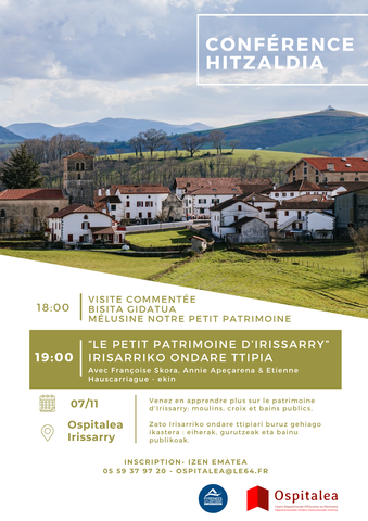 "Melusine, gure ondare ttipia" erakusketaren  bisita gidatua + "Irisarriko ondare ttipia" mintzaldia