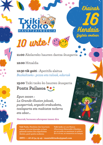Txiki Txoko haurtzaindegiak 10 urte