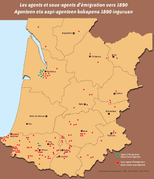 Agentes y sub-agentes de emigración hacia el 1890