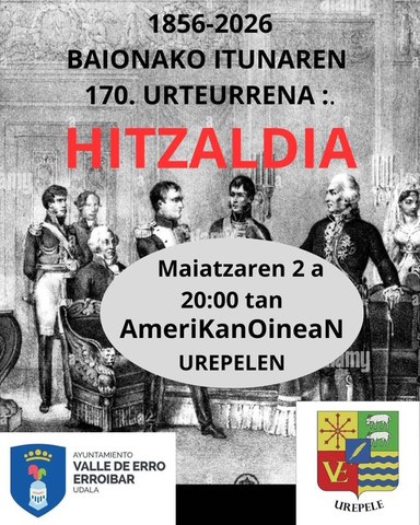1856-2026: Baionako itunaren 170. urteurrena