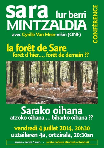 Sarako oihana, atzoko oihana..., biharko oihana ?