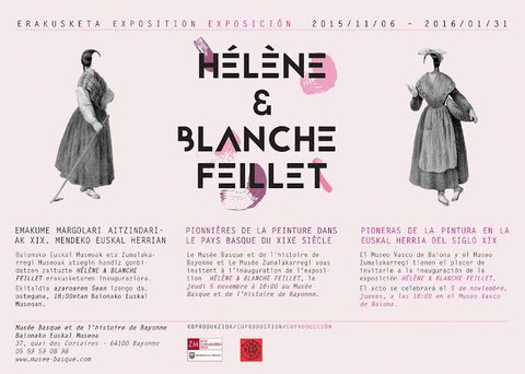 "Hélène eta Blanche Feillet, emakume margolari aitzindariak XIX. mendeko Euskal Herrian" erakusketa "Hélène eta Blanche Feillet, emakume margolari aitzindariak XIX. mendeko Euskal Herrian" erakusketa