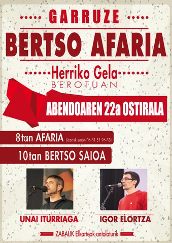 Bertsu afaria Garruzen Bertsu afaria Garruzen