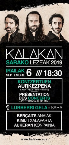 Kalakan + Berçaits Anaiak + Kimu Txalaparta + Aukeran Dantza Konpainia Kalakan + Berçaits Anaiak + Kimu Txalaparta + Aukeran Dantza Konpainia