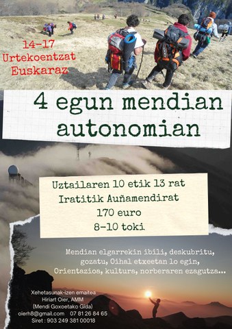 4 egun mendian autonomian 4 egun mendian autonomian