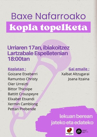 Baxe Nafarroako Kopla Topelketa 2026