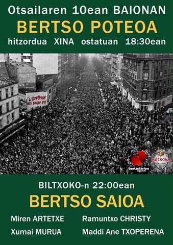 Bertso poteoa eta saioa Bertso poteoa eta saioa