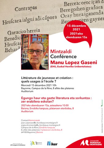 Egungo haur eta gazte literatura eta sorkuntza : zer erabilera eskolan? Egungo haur eta gazte literatura eta sorkuntza : zer erabilera eskolan?