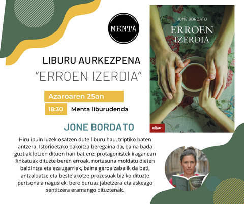 "Erroen izerdia" liburuaren aurkezpena