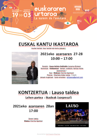 Euskal kantu ikastaroa Euskal kantu ikastaroa