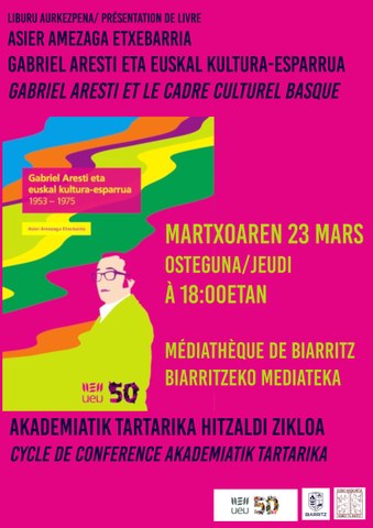 "Gabriel Aresti eta euskal kultura-esparrua (1953-1975)" liburuaren aurkezpena [gibelatua]