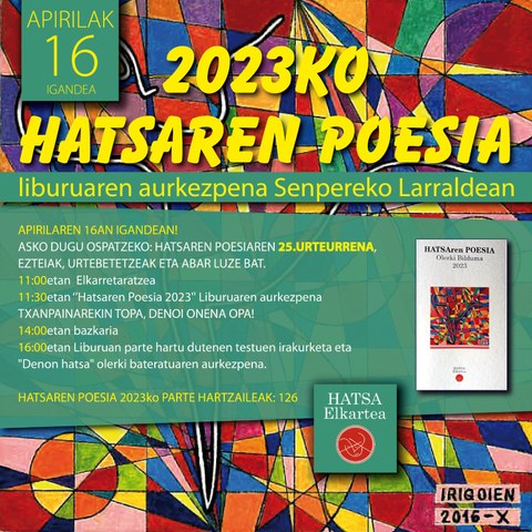 "Hatsaren Poesia 2023" liburuaren aurkezpena