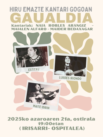 "Hiru emazte kantari gogoan" gaualdian