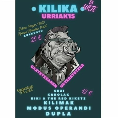 Kilika Gaztetxeak 15 urte