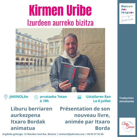 Kirmen Uribe "Izurdeen aurreko bizitza" Kirmen Uribe "Izurdeen aurreko bizitza"