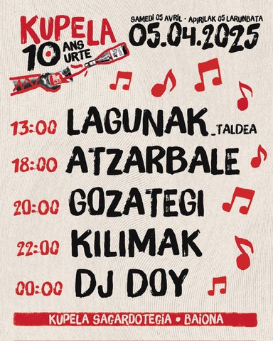 Lagunak + Atzarbale + Gozategi + Kilimak + DJ Doy