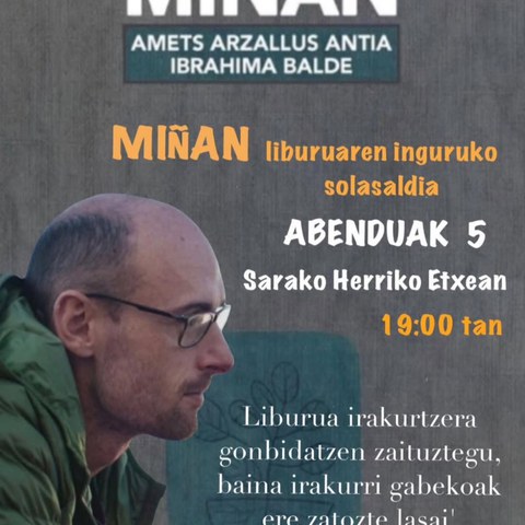 "Miñan" liburuaren inguruko solasaldia