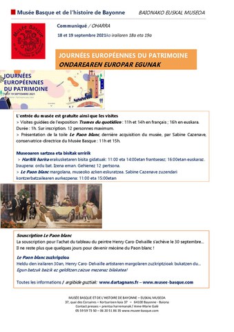 Ondarearen Europar Egunak Euskal Museoan Ondarearen Europar Egunak Euskal Museoan