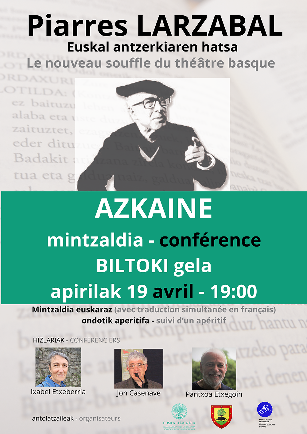 Piarres Larzabal, euskal antzerkiaren hatsa