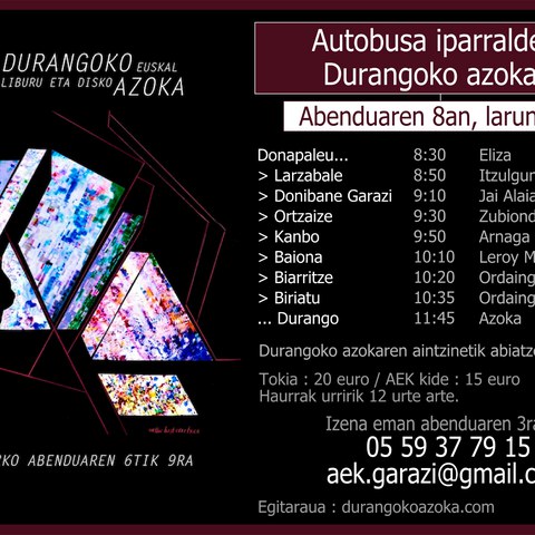 Durangoko Azokara joateko autobusa