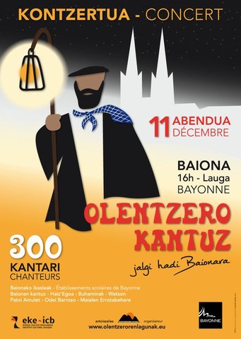"Olentzero kantuz !" Baionan