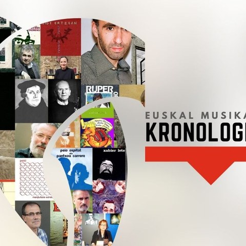 Euskal literaturaren eta musikaren arteko elkarreragina ilustratzen duen denbora-lerroa