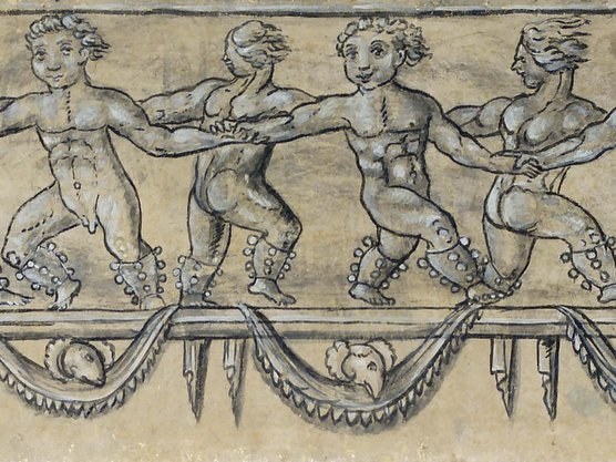 "Frisos de niños danzantes" - XVI. mendea - Oriz (Nafarroa)