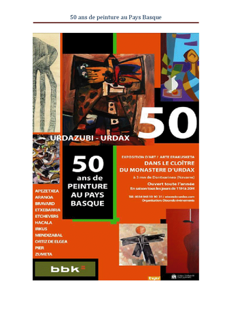 50 ans de peinture au Pays Basque