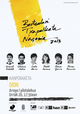 Championnat général de bertsulari du Pays Basque : 6ème phase qualificative Championnat général de bertsulari du Pays Basque : 6ème phase qualificative