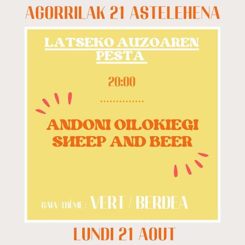 Andoni Oilokiegi + Sheep and Beer Andoni Oilokiegi + Sheep and Beer