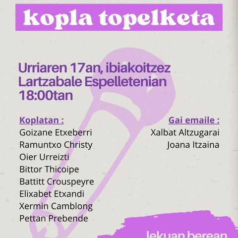 Baxe Nafarroako Kopla Topelketa 2026