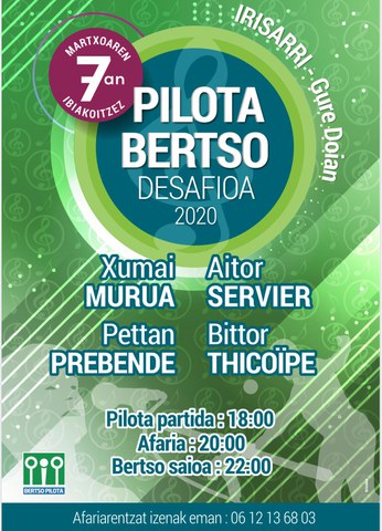 Défi pelote et bertsu Défi pelote et bertsu