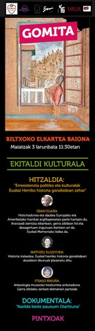 Conférence "Les résistances politiques et culturelles dans l'histoire contemporaine du Pays Basque" + Documentaire "Kasilda, beste pausuen oiartzuna"