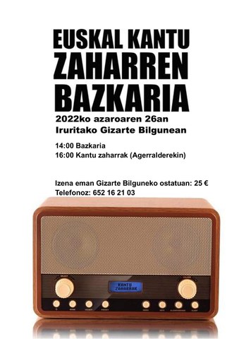 Euskal kantu zaharren bazkaria Euskal kantu zaharren bazkaria